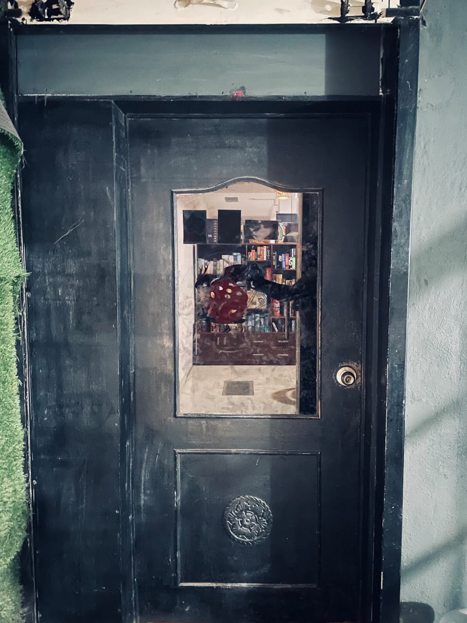 Black Door Cafe entrance